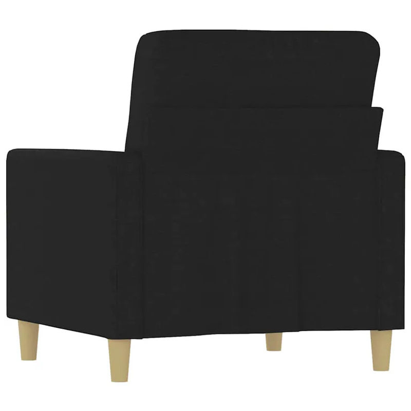 Modern Sessel von Vidaxl in Schwarz mit Stoffbezug und Metallgestell, Breite: 60 cm - Bild 5