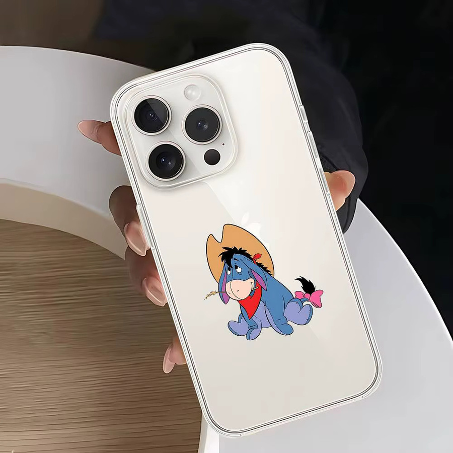 Mesuca E-Eeyore D-Donkey Handyhülle Transparent für iPhone 11 bis iPhone 17 Pro Max Mini Plus Stoßfest - Bild 5