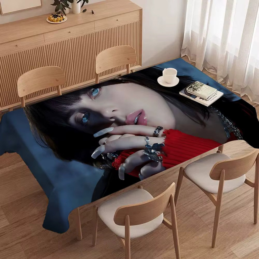 Potdemiel Rechteckige Tischdecke mit Grafikprint in Mehrfarbig für Bauernhaus, Hochzeit oder Party - Bild 5