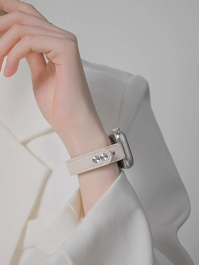 BEIMUSON Uhrenarmband PU-Leder, Weiß, Damen - Bild 2