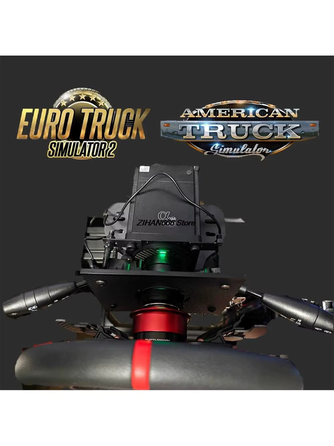 Simagic Racing Simulator Lenkrad Adapter für Alpha und Alpha mini mit Zündschlüssel, Blinker und Scheibenwischer in Schwarz - Bild 4