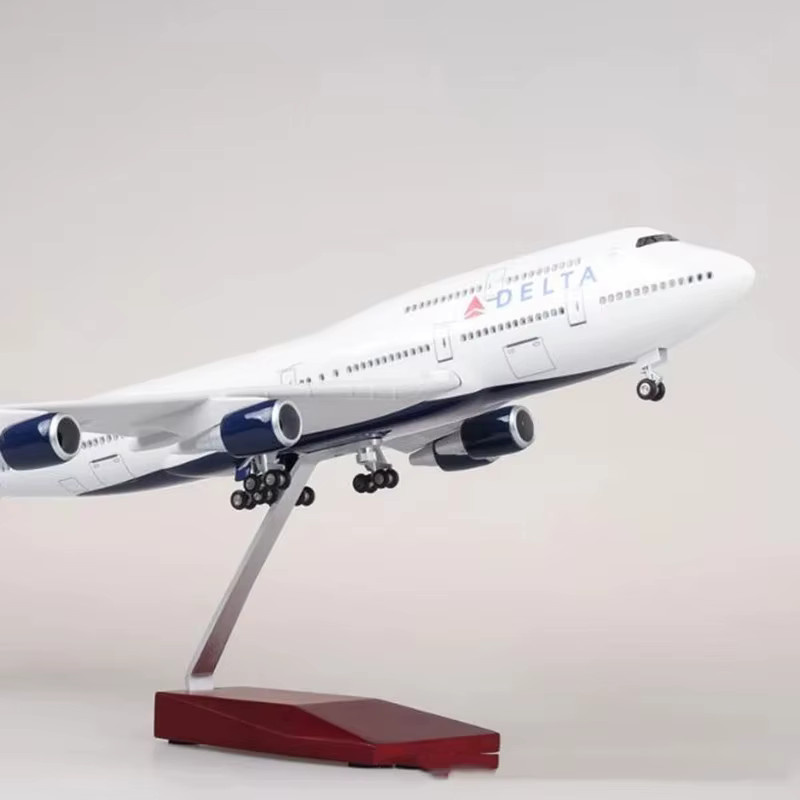 ZOCO Delta Air Lines 747 B747 Flugzeugmodell, 1:150, LED-Licht, Druckguss - Bild 2