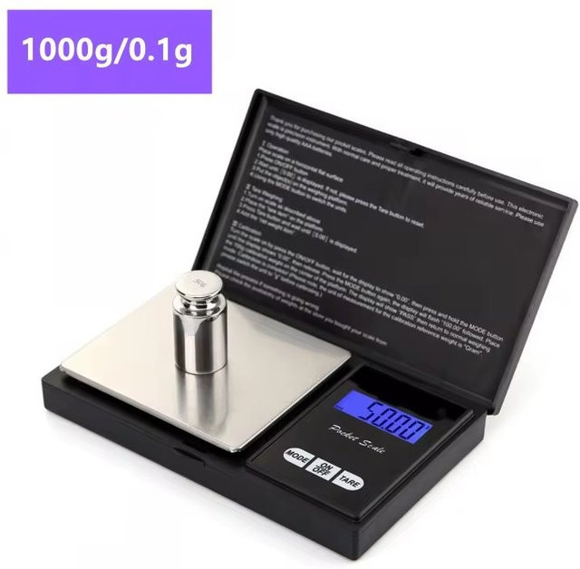 Tragbare elektronische Waage von JUANJUAN in Schwarz für Schmuck und Gold mit präziser Messung bis 0,01g - Bild 1