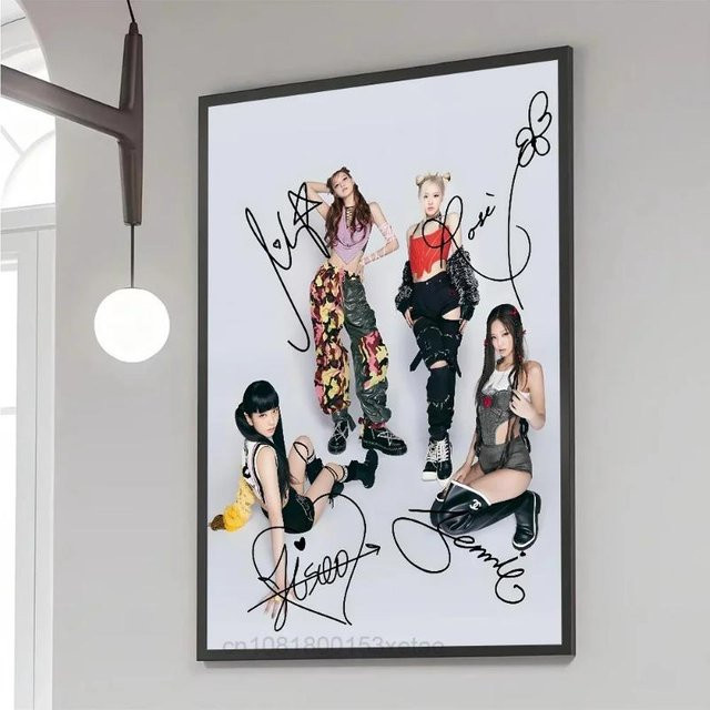 Blackpink Kpop Girlgroup Leinwandmalerei Poster von First Art Museum, Wandkunst für dein Wohnzimmer, Multicolor, Breite: 70 cm, Höhe: 120 cm - Bild 1