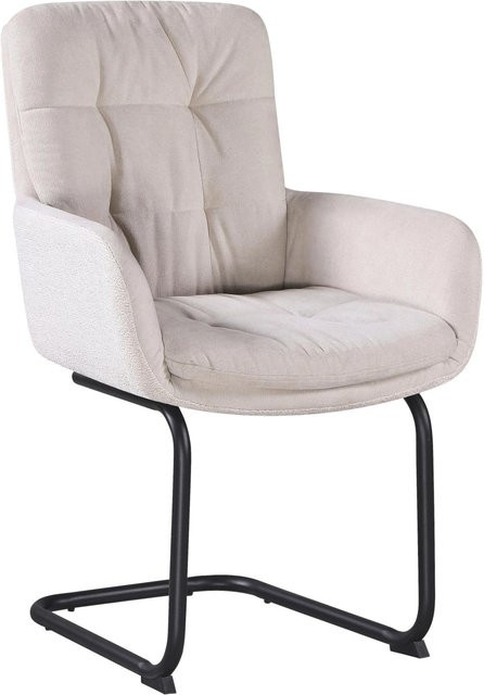 Mömax Armlehnstuhl Nova in Beige und Schwarz mit Stoffbezug und Metallgestell - Bild 1