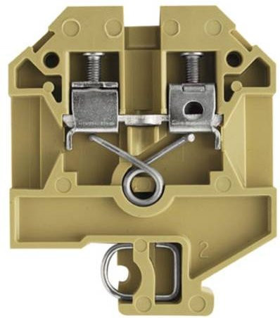 Weidmüller Durchgangsreihenklemme 0497560000 Schraube, Beige und Gelb, 50 Stück - Bild 1