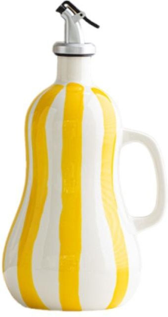 Beijieete Keramik Ölflasche im nordischen Stil, auslaufsicher, Gelb - Bild 1