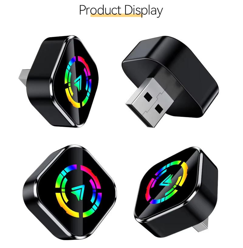 kebidumei 2in1 Wireless CarPlay und Android Auto Adapter Dongle Smart Box in Schwarz - Bild 4