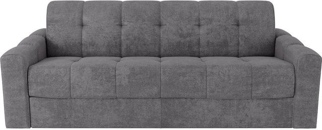 Vente-unique Schlafsofa Darielo Grau mit Auszugschublade, Modernes Polstersofa für das Wohnzimmer - Bild 1
