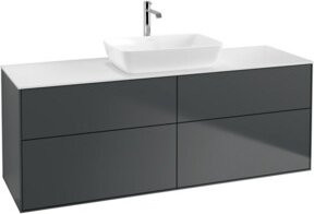 V&B Waschtischunterschrank Finion mit Wandbeleuchtung, Farbe Weiß lackiert, B/T/H: 160 x 60 x 50,1 cm - Bild 1