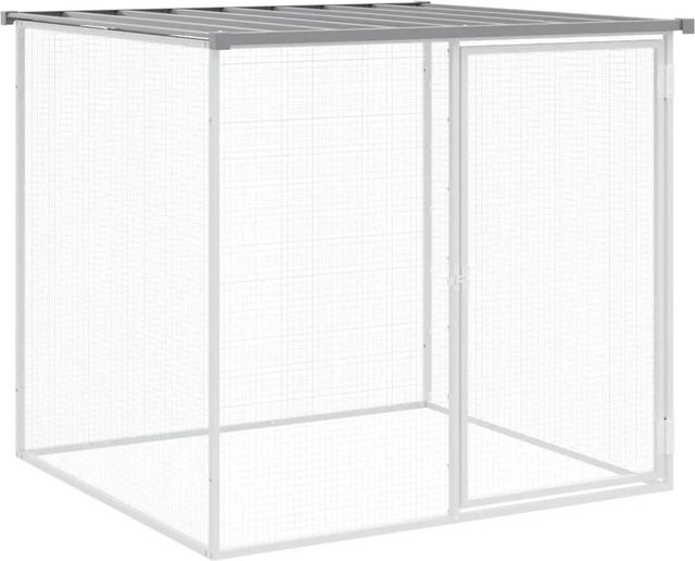 vidaXL Hühnerkäfig mit Dach aus verzinktem Stahl in Hellgrau B/T/H: 103 x 98 x 90 cm - Bild 1