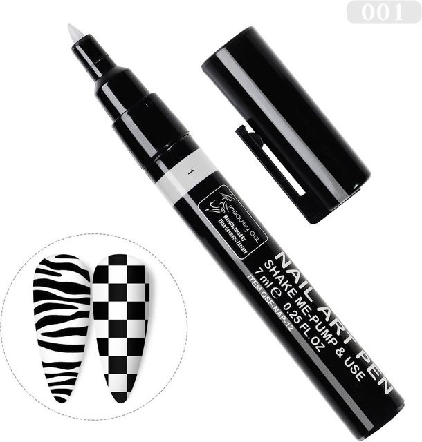 Glow Makeup Nagelmalstift, Black, Unisex - Bild 1
