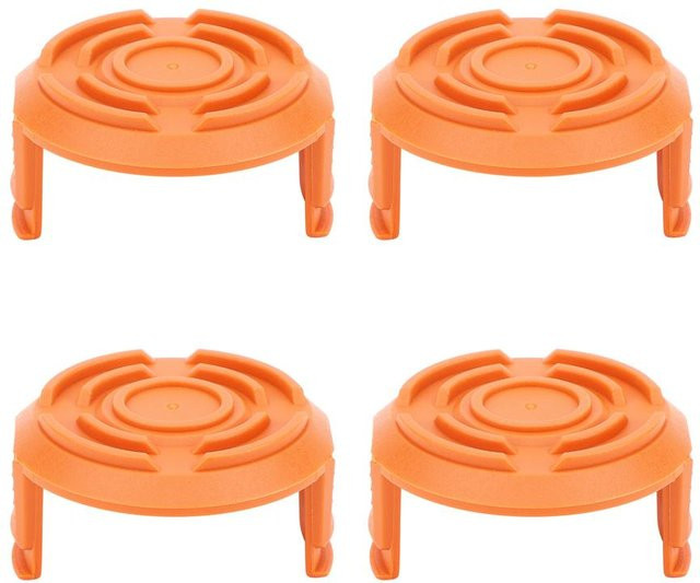 4 Stück Rasenmäher Fadenspule Abdeckungen Ersatzteil Set für Worx WA0010 Strimmer in Orange - Bild 1