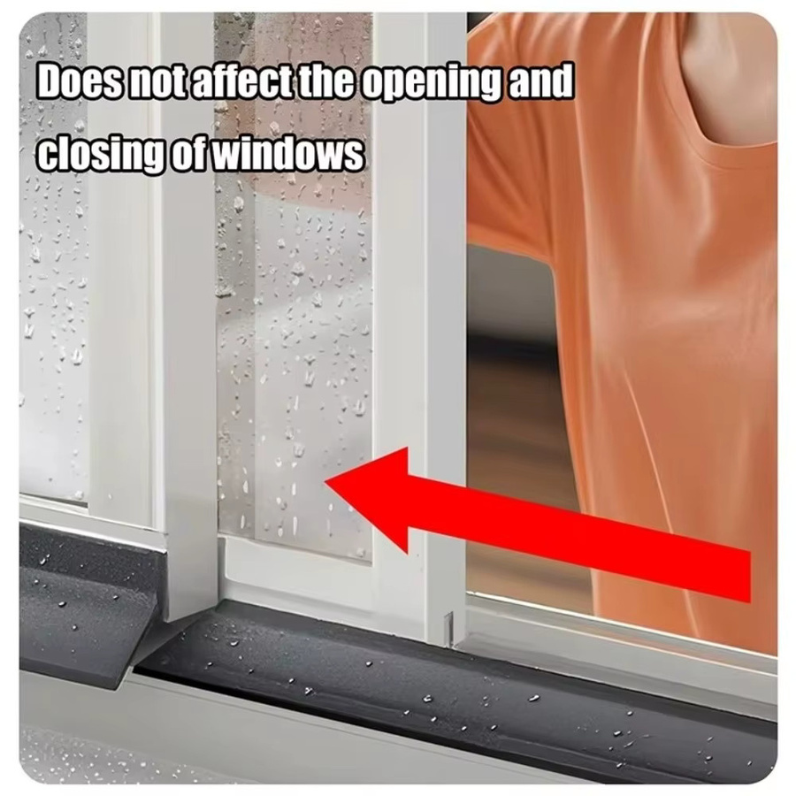 Ainproof Wasserfester Fenster-Dichtungsstreifen aus EPDM-Gummi in Schwarz - Bild 2