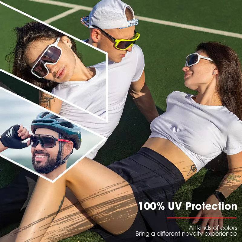 SCVCN Sportsonnenbrille, Photochrom, Vollrand, Kunststoff, Unisex - Bild 3