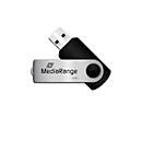 MediaRange USB Stick MediaRange Serie, 4 GB, USB 2.0, Drehkappengehäuse, B: 11 mm, T: 11 mm, H: 56 mm, schwarz-silber - Bild 2