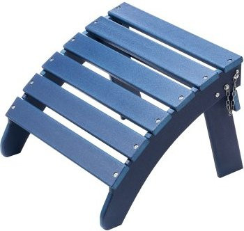 VEVOR Adirondack Ottoman aus HDPE-Kunststoff, klappbare Fußstütze für Gartenstühle, blau, B/T/H: 48,0 x 47,5 x 35,0 cm - Bild 1