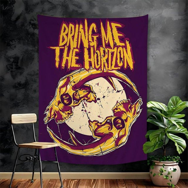 UBND TAPESTRY Wandteppich Horizon mit Tarot-Motiv in Lila, Breite: 150 cm, Höhe: 200 cm - Bild 1