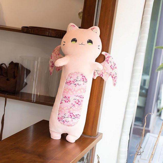 Yiran Health & Beauty Kirschblütenkatze Körperkissen, Plüschtier, 60cm - Bild 1