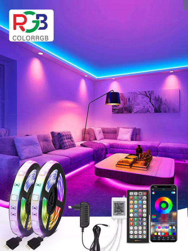 RGB LED-Streifen 5050 mit Musiksynchronisierung und App-Steuerung, Multicolour, DC12 V - Bild 7
