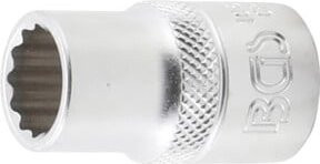 BGS Steckschlüssel-Einsatz Zwölfkant 10633, Antrieb 1/2 Zoll, Schlüsselweite 13 mm, Farbe Silber - Bild 1
