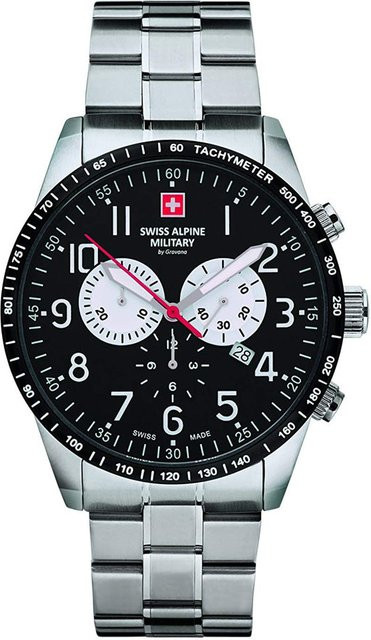 Swiss Alpine Military Chronograph, Quarz, Edelstahl, 45 mm, Herren - Bild 1