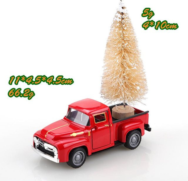 Linyi toy car Klassischer Retro Roter Pickup, Metallauto, 1:38, ab 3 Jahre - Bild 1