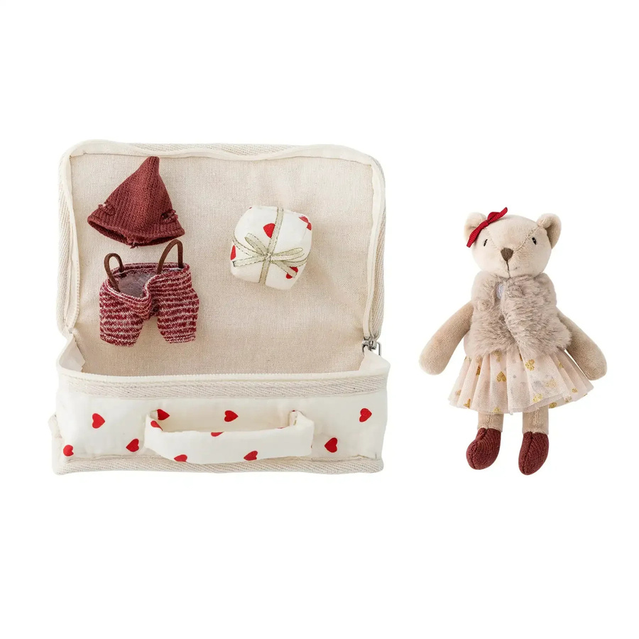 Bloomingville Lara Mini Baumwoll-Popeline rot, 6-teiliges Set - Bild 1