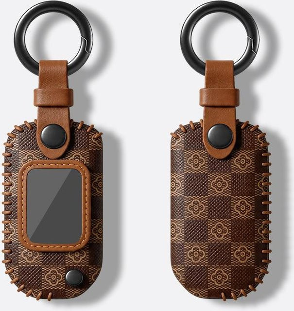 GearUp AutoMoto Autoschlüssel Tasche mit Schnallen Set für Honda und Geely in Braun - Bild 1