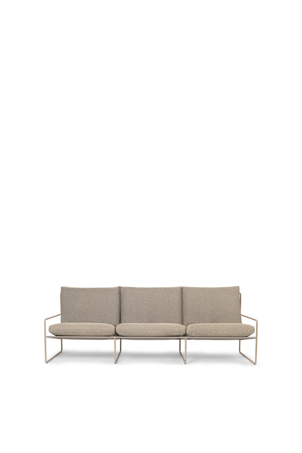 Ferm Living Desert Sofa 3-Sitzer Dolce in Beige mit Polsterung und Edelstahlrahmen - Bild 4