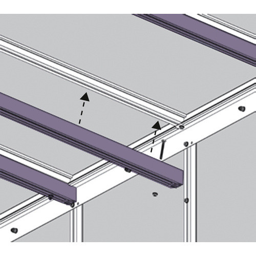 Vitavia Nachrüstset Dachverstärkung für Gewächshäuser Helena 7000 und Athena 7000, silberfarben, Aluminium - Bild 2