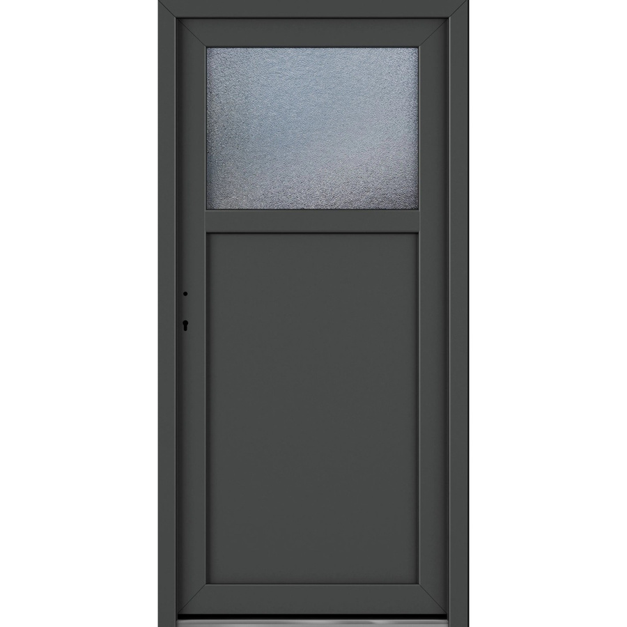 Roro Nebeneingangstür OKE 1154 aus Kunststoff in Weiß-Anthrazit, B: 98 cm, H: 198 cm, DIN Links - Bild 2