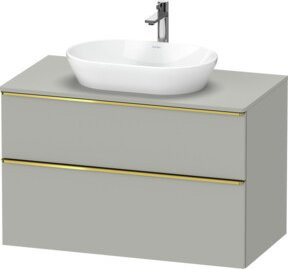 Duravit Waschtischunterschrank D-Neo in Grau Hochglanz, Wandhängend, B/T/H: 100 x 55 x 66,4 cm - Bild 1
