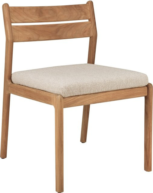 Ethnicraft Jack Outdoor Dining Stuhl in Braun mit Polsterkissen - Bild 1