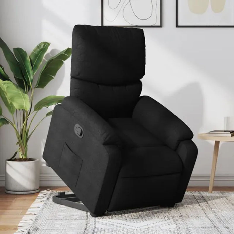 Vidaxl Aufstehhilfe für Sessel für Senioren, Schwarz, Stoffbezogen - Bild 1