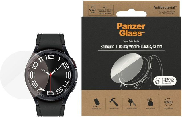 PanzerGlass Displayschutz für Samsung Galaxy Watch6 Classic, 43 mm - Bild 1