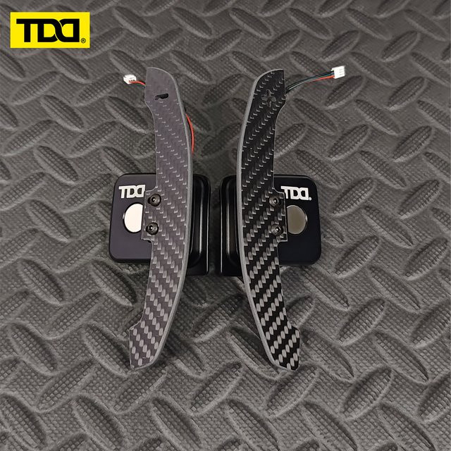 TDD Magnetische Schaltwippen in Carbon-Optik für Skoda Octavia VRS, Superb und Kodiaq ab 2019, Farbe: Schwarz - Bild 1
