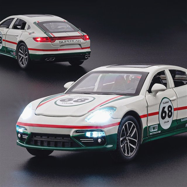 caipo Panamera 911GT3 Miniatur-Sportwagenmodell, Maßstab 1:32, mit Licht und Sound, Legierungsdruckguss - Bild 1