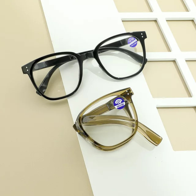 Lesebrille für Männer, Vollrand, Square, Schwarz, Krokodil, Kunststoff - Bild 1