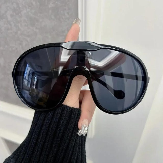 Yiran Sonnenbrille rund, Vollrand, Kunststoff, Schwarz, Unisex - Bild 1