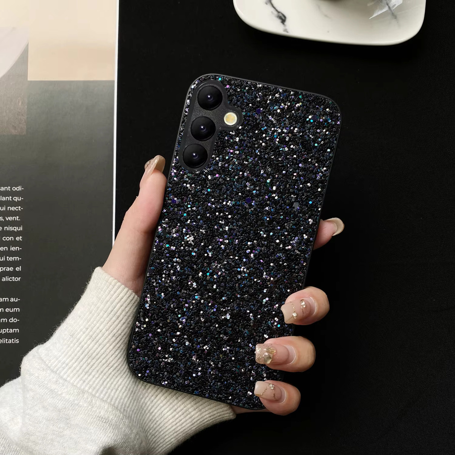 Luxuriöse Diamant-Strass Softcase Hülle für Samsung Galaxy in Schwarz - Bild 3