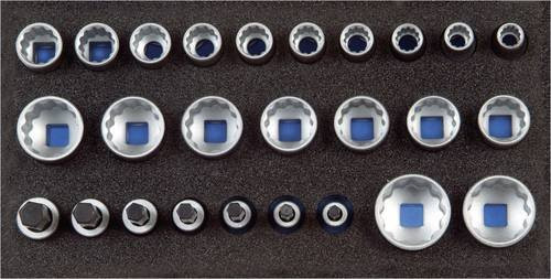 Gedore Steckschlüsseleinsatz-Set 1/2 Zoll, 19-teiliger Satz mit UD-Profil im Check-Tool-Modul - Bild 1
