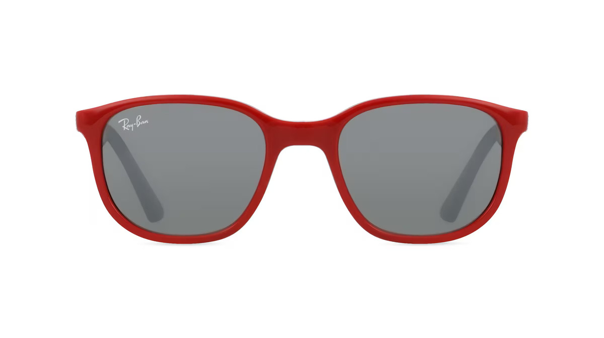 Ray-Ban RJ9078S Kinder-Sonnenbrille, Vollrand, Quadratisch, Acetat, rot, grau - Bild 1