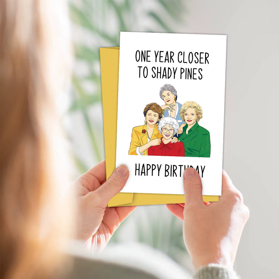 Goldene Geburtstagskarte für Mädchen, beste Freundin, Mutter oder Oma – Lustige Glückwunschkarte - Bild 2