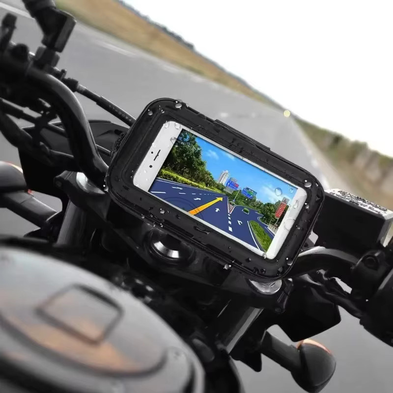 Wasserdichte Handyhülle VIKEFON als Fahrrad und Motorrad Lenkerhalterung in Schwarz für iPhone und Samsung - Bild 4