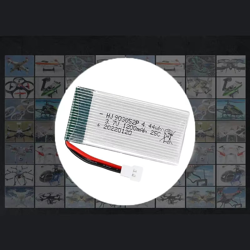 HONGXUNJIE Wiederaufladbare Batterie 3,7 V 1200 mAh kompatibel für 903052P Quadcopter Drohnenzubehör Ersatzteil - Bild 3
