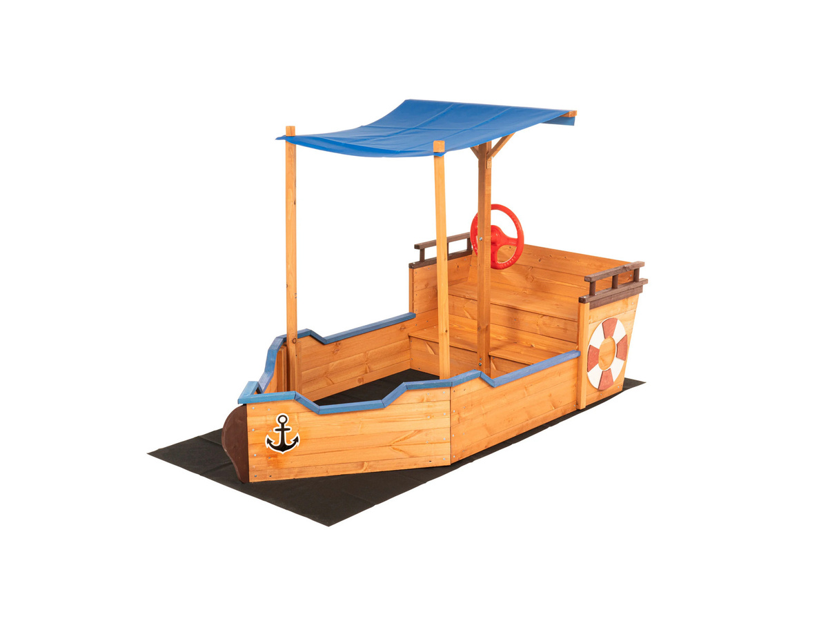 Home Deluxe Sandkasten Matschekiste in Schiffsoptik mit Bank, holzfarben, B/T/H: 160 x 78 x 103 cm - Bild 2