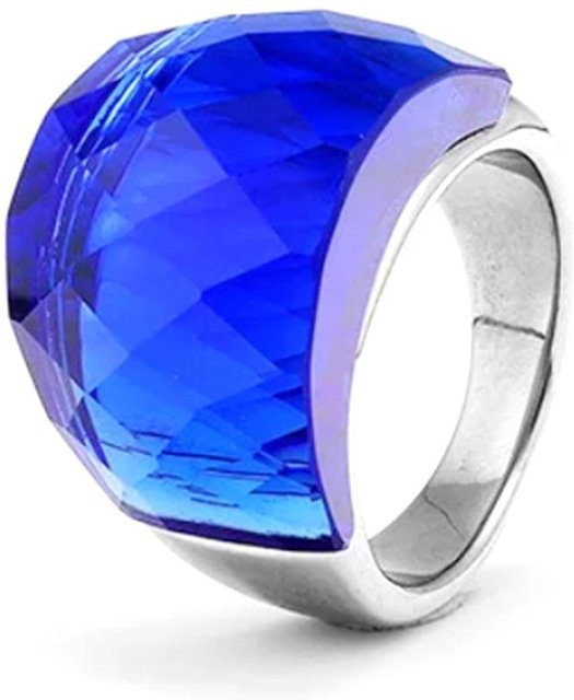 Ring Edelstahl, Farbverlauf, Zirkonia, Damen, blau - Bild 1