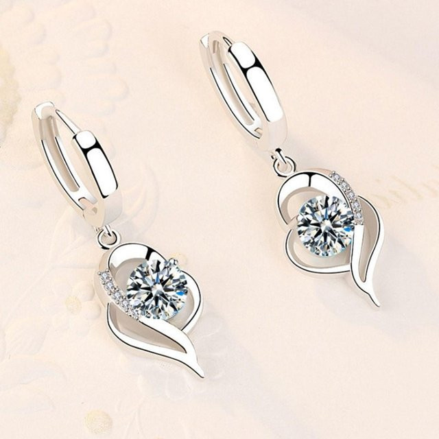 YULIN Ohrringe, 925 Silber, Zirkon, Damen, Blau, Rosa, Weiß, Lila - Bild 1