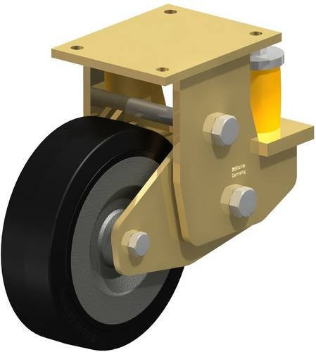Blickle BSFE-SE 252K Bockrolle gefedert in Anthrazit, Rad-Durchmesser: 25 cm, Tragfähigkeit: 1000 kg - Bild 1